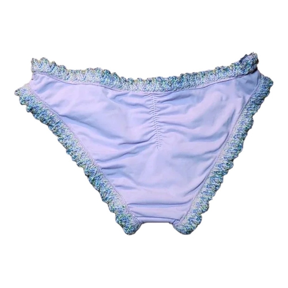 BECCA Bikini Bottom NWOT Mardi Gras Frilled Edge Hipster in Iris Size XS - Picture 5 of 7
